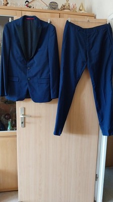 Herren Hosenanzug - 2 Teilig Marinenblau Größe 50 Roy Robson Neu