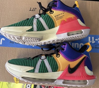 Nike Lebron Witness 7 Multicolor Sneakers, Size 9 Vivid Purple