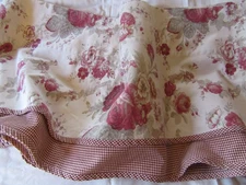 4 Waverly NORFOLK ROSE Valances Garden Room Floral & Gingham French Cottage