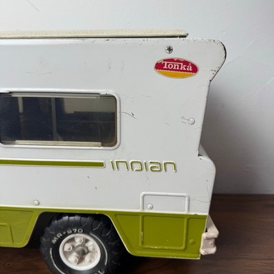 Vintage 1970s Tonka Winnebago Indian RV Motorhome Camper Pressed