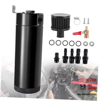 BARTOO Oil Catch Can Tank Universal 2 Port Oil Catch Can Billet Aluminum 750ml