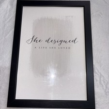 Desenio Quote Print "She Designed A Life She Loved"