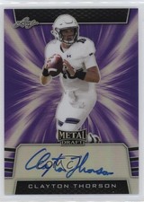 2019 Leaf Metal Draft Purple 13/25 Clayton Thorson #BA-CT1 Auto 0s3