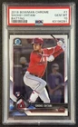 SHOHEI OHTANI PSA 10 2018 BOWMAN CHROME #1 BATTING ROOKIE RC GEM MINT DODGERS