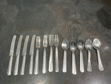 13 Vintage Toy Doll Miniature Silverware Set