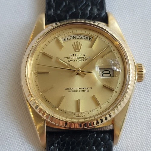 Rolex Day Date 1803 President 18k Solid Gold 1970s Mens Vintage Automatic RA699