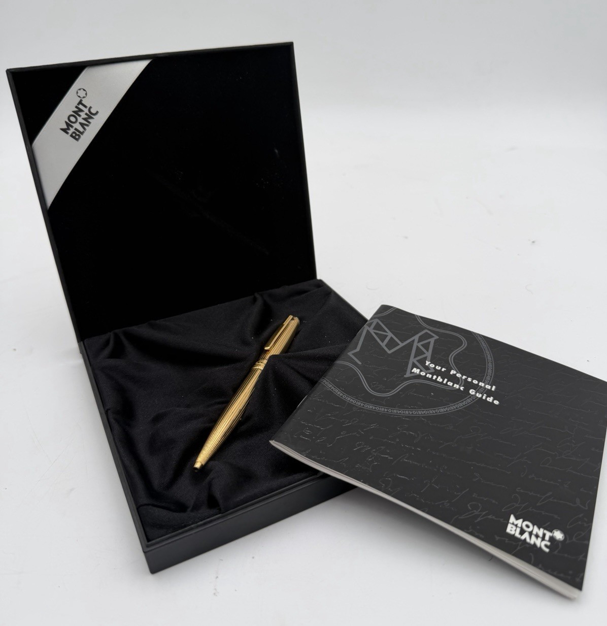 L68-MONTBLANC MEISTERSTUCK SOLITAIRE BALLPOINT 1645-ARGENTO 925 VERMEIL REGALO