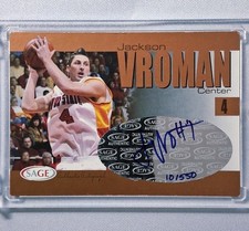 Jackson Vroman 2004 Sage Autographed Basketball Authentic Bronze 10/550