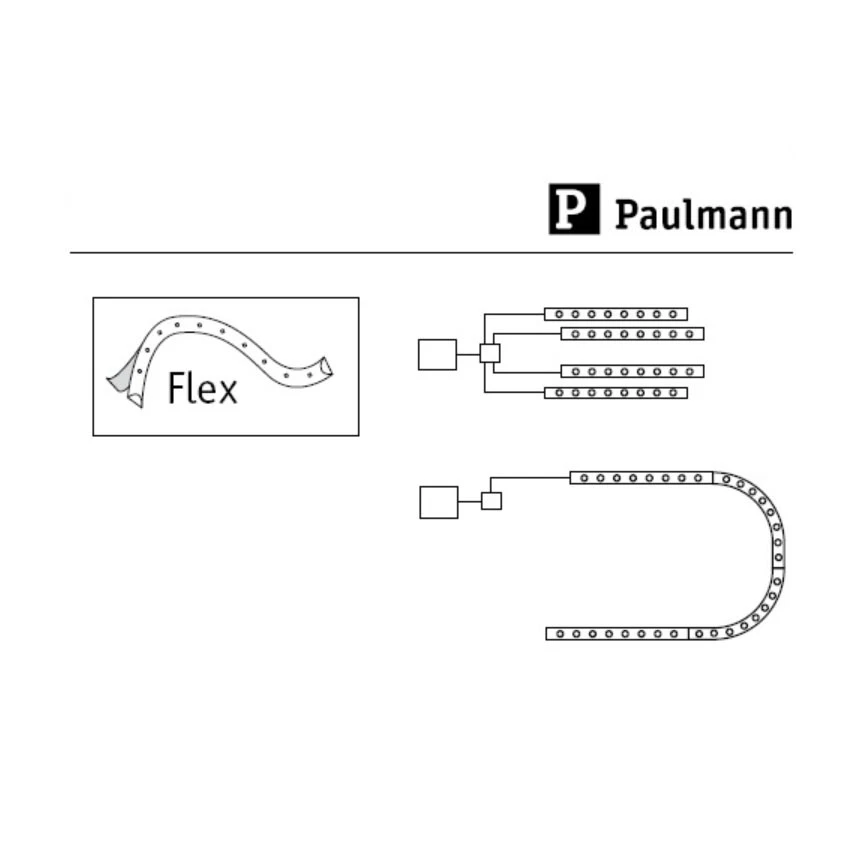 Paulmann Flatled Basisset Striscia LED 4 x 30cm Bianco Freddo 5500K Con - Immagine 4 di 4