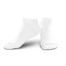 SMARTKNIT Seamless Mini-Crew Socks for Diabetes, Arthritis or Large, White 