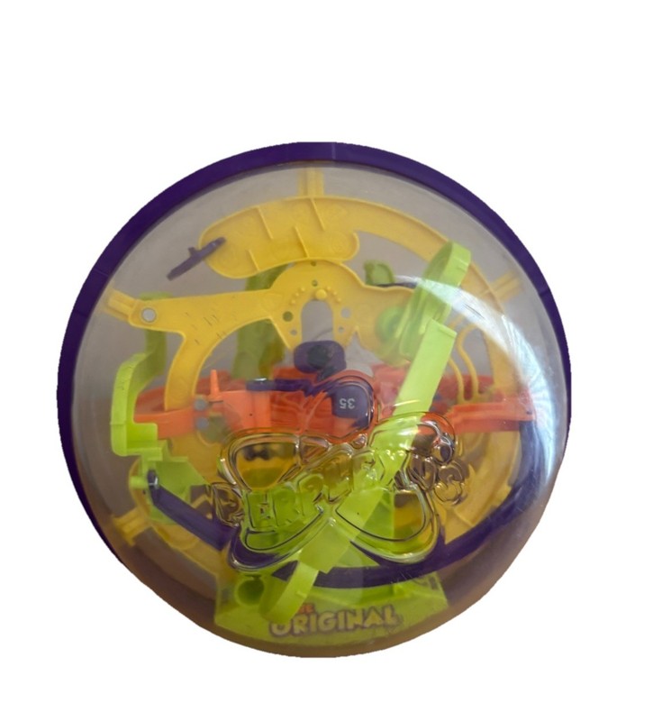 Perplexus The Original 3D Maze Puzzle Ball Toy Handheld Game Clear Purple Yellow