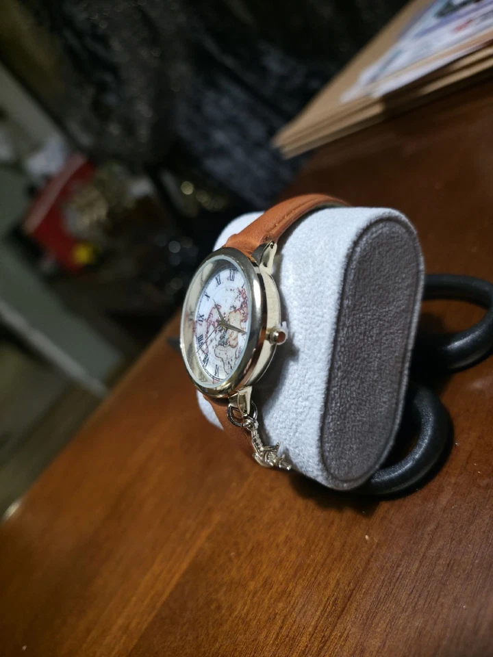 Reloj Vivani para mujer mapa del mundo pájaro encanto NUEVO Foto 4 de 4