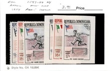 Dominican Republic Postage Stamp, #C97-C99 Mint NH, 1957 Olympics Perf & Imperf