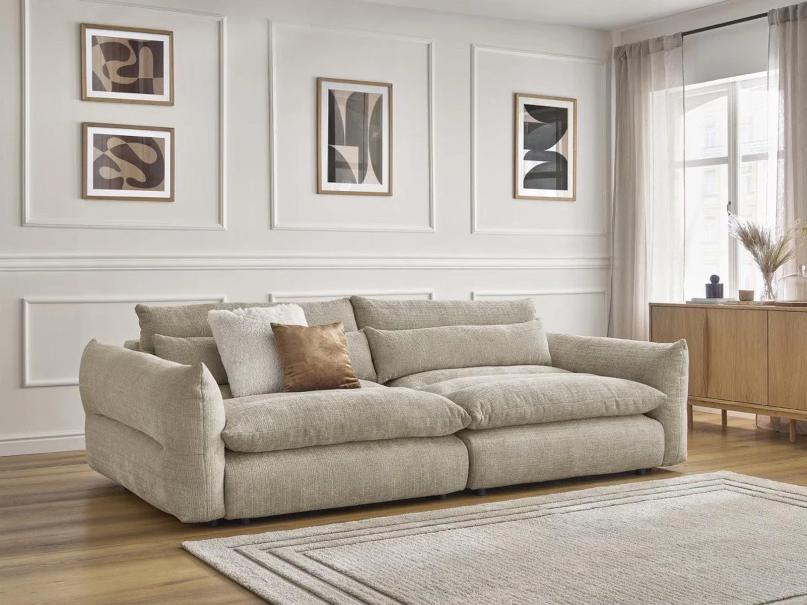 Oversized Cloud Sofa Ultra Soft Modular Linen Couch Extra Deep Luxury Living
Opens in a new window o