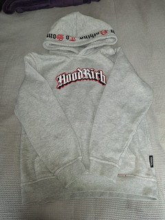 Hoodrich Grey Hoodie Kids L Age 12 13 Years.