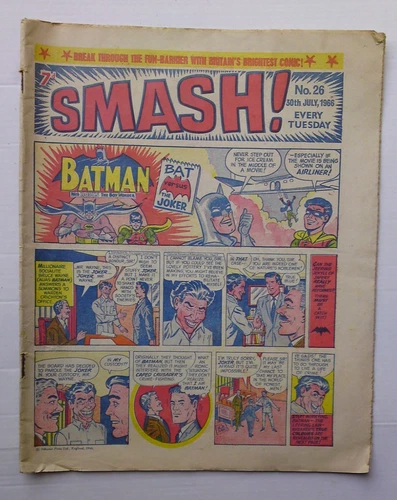 SMASH! COMIC No 26 Jul 30 1966 VINTAGE BATMAN with ROBIN The Hulk SCARCE