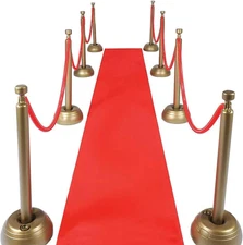Red Carpet Runner 2x15FT – Non-Woven Aisle Runner for Wedding & Parties