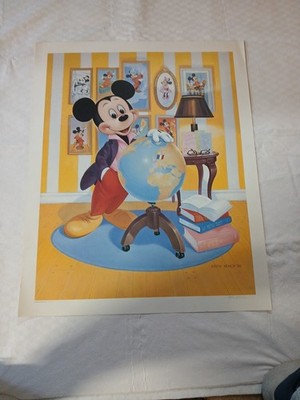Disney Mickey s 60th Anniversary John Hench Signed Lithograph COA #133/4200