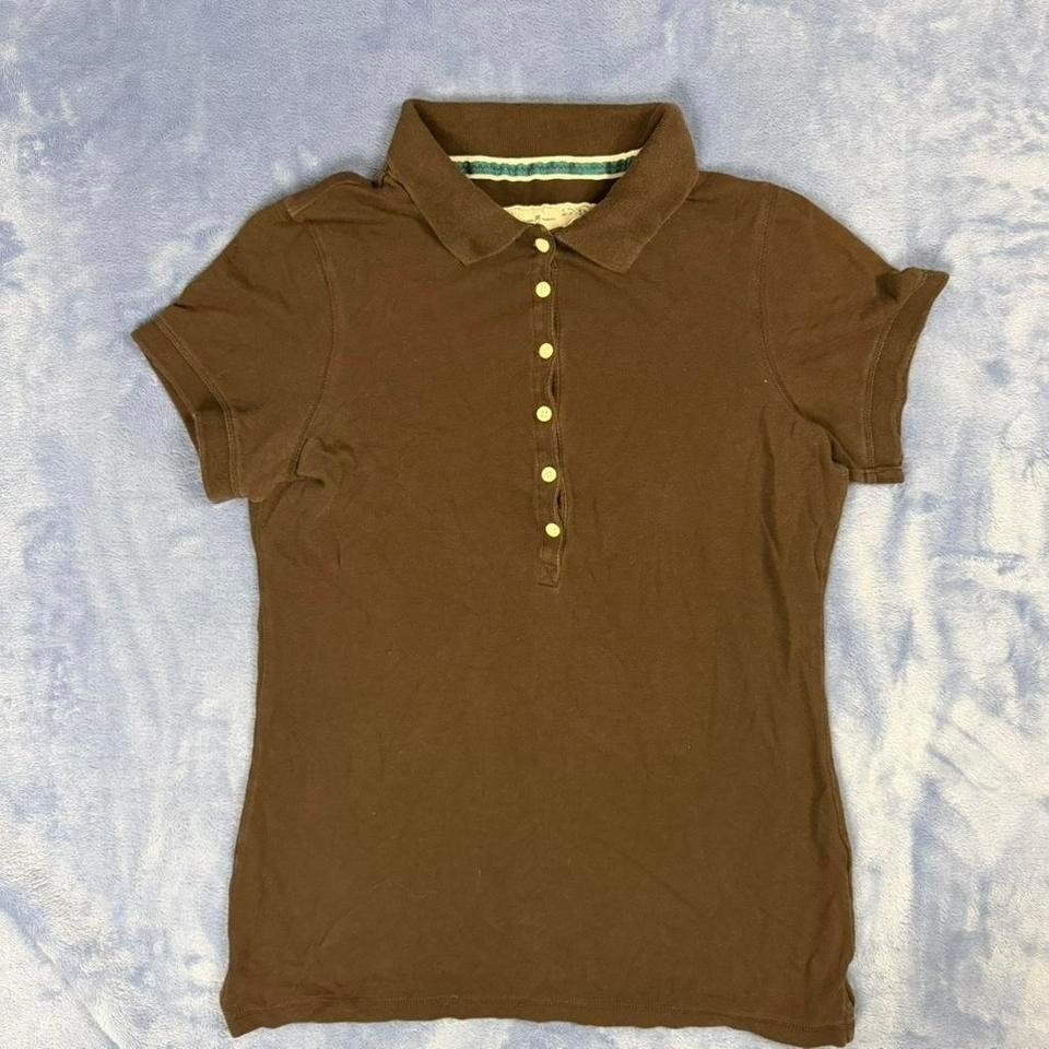 Vintage mossimo supply co Brown polo shirt with green accents Size XL