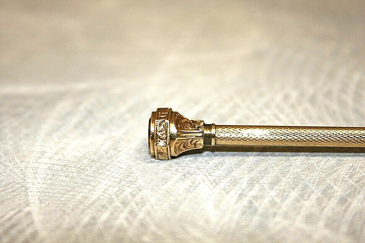 Vintage 14K Yellow Gold Jeweled Mechanical Pencil 6.1GR | eBay