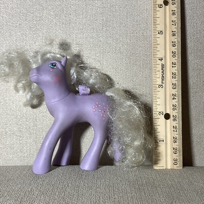 Vintage My Little Pony MLP 1986 Flutter Forget Me Not Purple Flowers NO WINGS