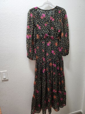 Angie Floral 100% Rayon Maxi Dress Size M | eBay