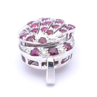 超絶希少❗️クロトン サイアムルビー 'Siam Ruby'✨ Siam Thailand Ruby Pendant With Taubenblutroten Rubies IN 18 CT