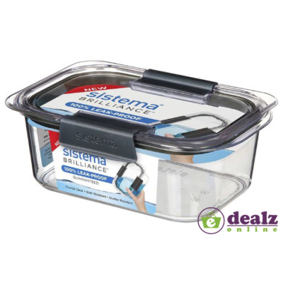 Sistema Brilliance Mikrowelle Rechteckig Auslaufsicher Lebensmittel Aufbewahrung Behälter 920ml