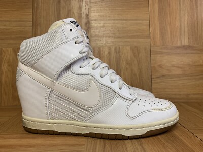 RARE🔥 Nike Dunk Sky Hi Mesh White Leather Sz 8 579763-100 Sneaker