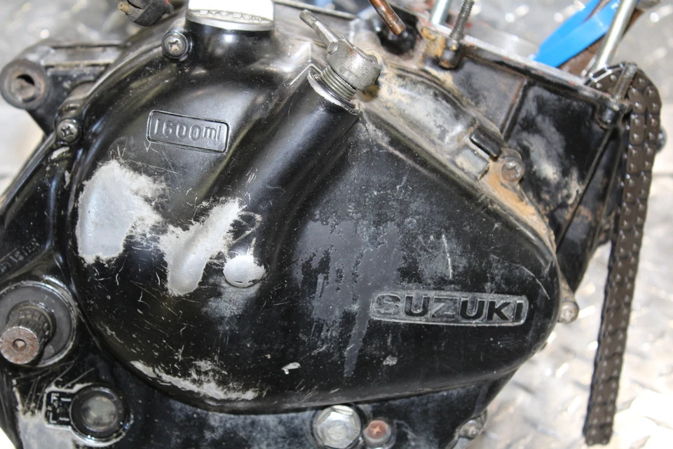 Suzuki DR400 DR 400 1980 MOTOR MOTOR CÁRTER INFERIOR COMPLETO CÁRTER CÁRTER BLOQUE Foto 2 de 4