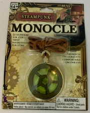 Steampunk Monocle on Cord - Green Lens Costume Accessory | Forum Novelties 66142