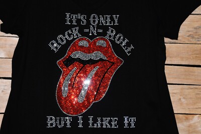 The Rolling Stones rhinestone shirt or tank XS S M L XL XXL 1X 2X