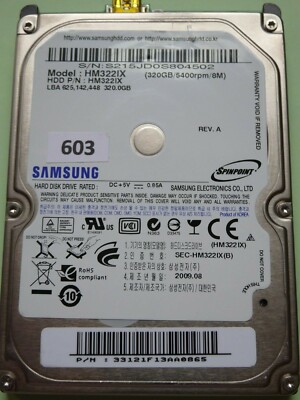 HM322IX Samsung P/N: 33121F13AA0865 | 2009.08 | 320GB USB HD for data recovery