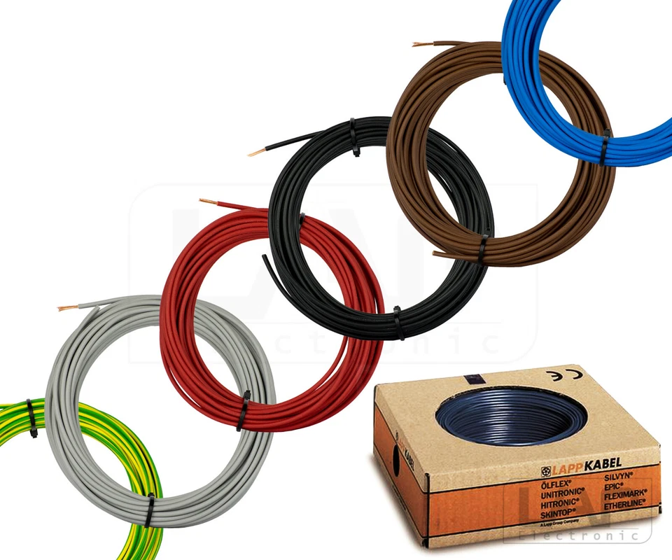 LAPP KABEL Lapp flexible Leitung H07V-K schwarz, blau, braun, grün/gelb, grau, rot Kfz
