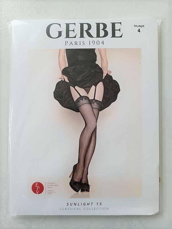 Bas Porte-jarretelles Gerbe Sunlight 15 Deniers - Taille 1 - Blanc
