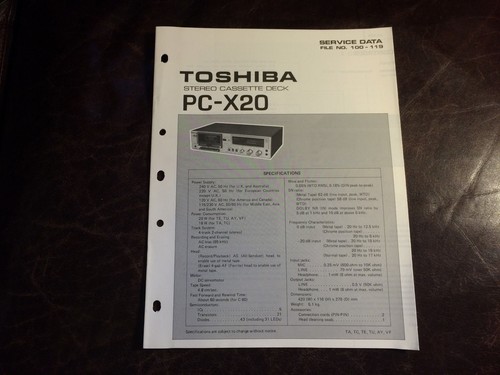 Toshiba Original Service Manual Factory Repair Schematic for Receiver Amplifier