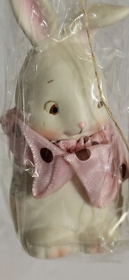 DEPT 56 DOTTIE Ohh BUNNY Girl Kristi Pierro ENESKO Figurine Polka Dot Ribbon NWT