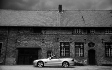 Cars mercedes benz 55 Desk Mat Stitched