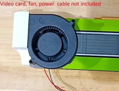 Nvidia Tesla P40 P100 V100 K80 M40 Blower Fan Adapter Kit Shroud, Bolts, Wrench