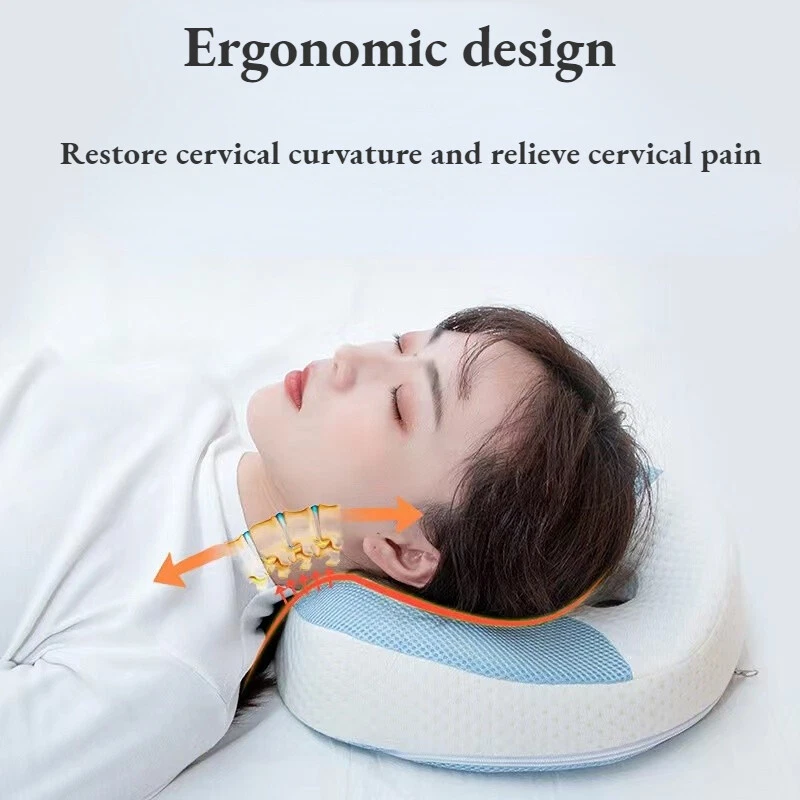 Contour Memory Foam Pillow Ergonomic Cervical Pillow for Neck Pain Sleeping