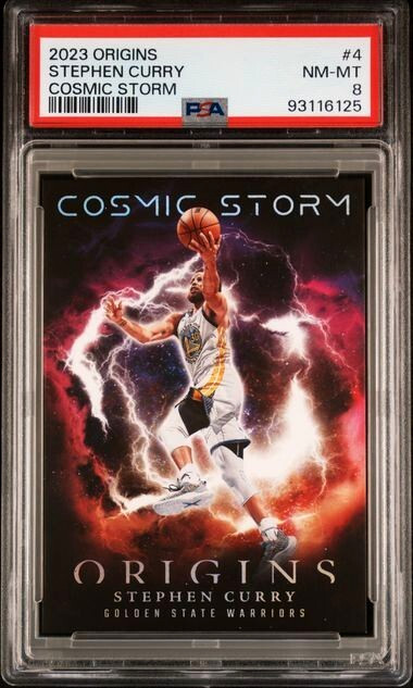 2023-24 Panini Origins #4 Stephen Curry Cosmic Storm PSA 8 SP