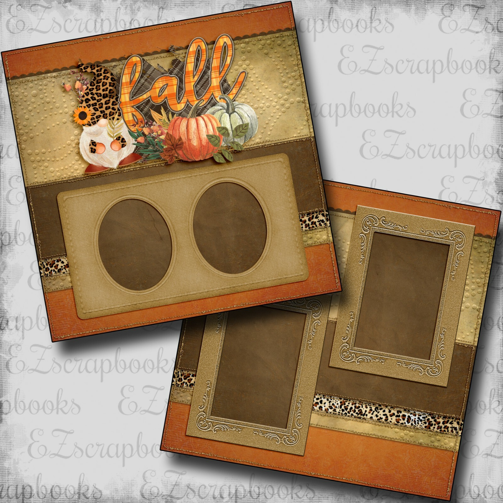 Fall - 2 Premade Scrapbook Pages - EZ Layout 5646 | eBay