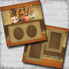 Fall - 2 Premade Scrapbook Pages - EZ Layout 5646