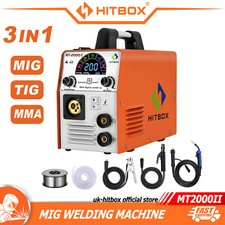HITBOX 3 IN 1 LED MIG Welder Gasless/Gas 220V Inverter ARC TIG Welding Machine