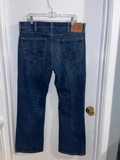 Levis 527 bootcut jeans mens 38 X 32 zip closure denim blue