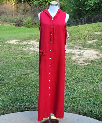 knee length dresses for ladies drawstring long sleeve loose linen midi dress 280101 – Xiaolizi main image 0