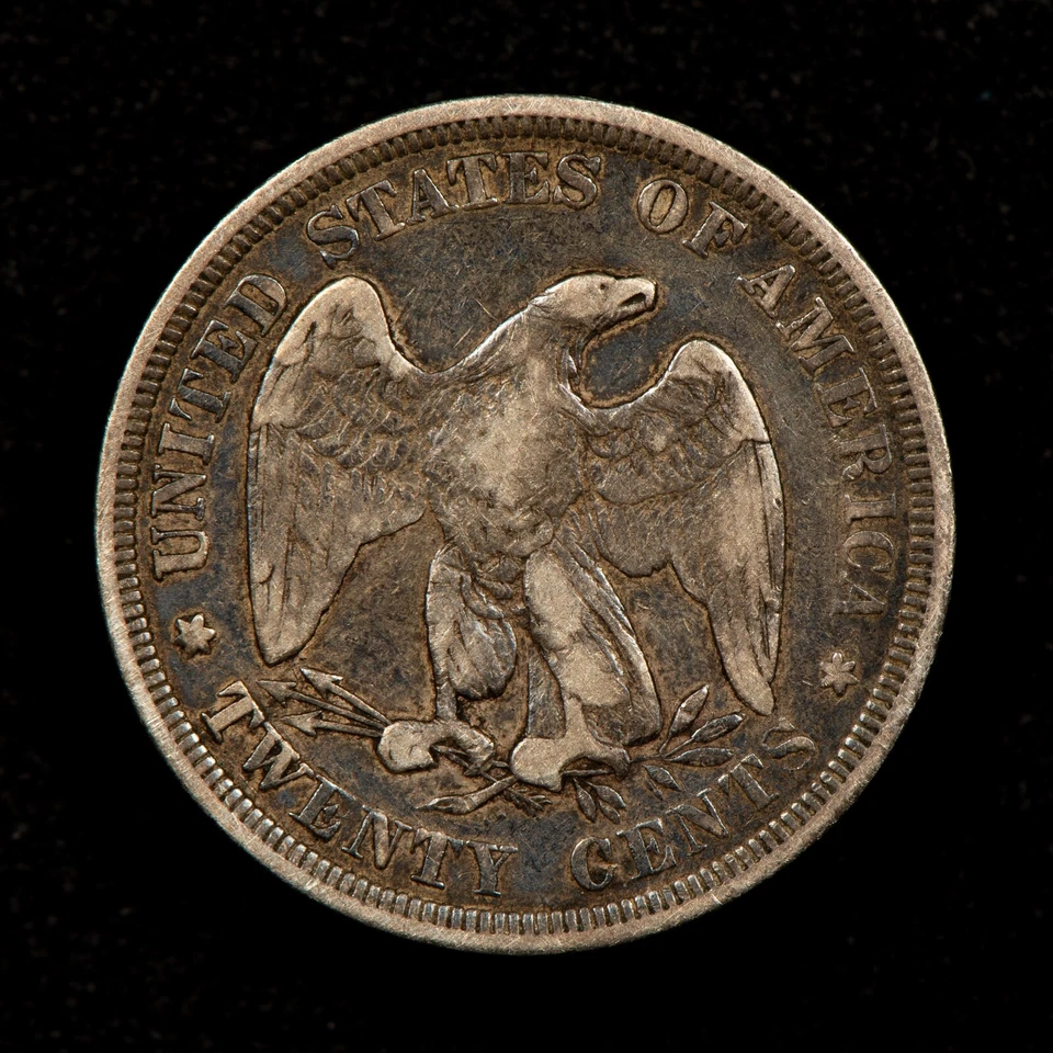 1875 20c Seated Liberty Twenty Cent Piece - Deep Patina - VF - SKU-B4601 - Image 4 of 4