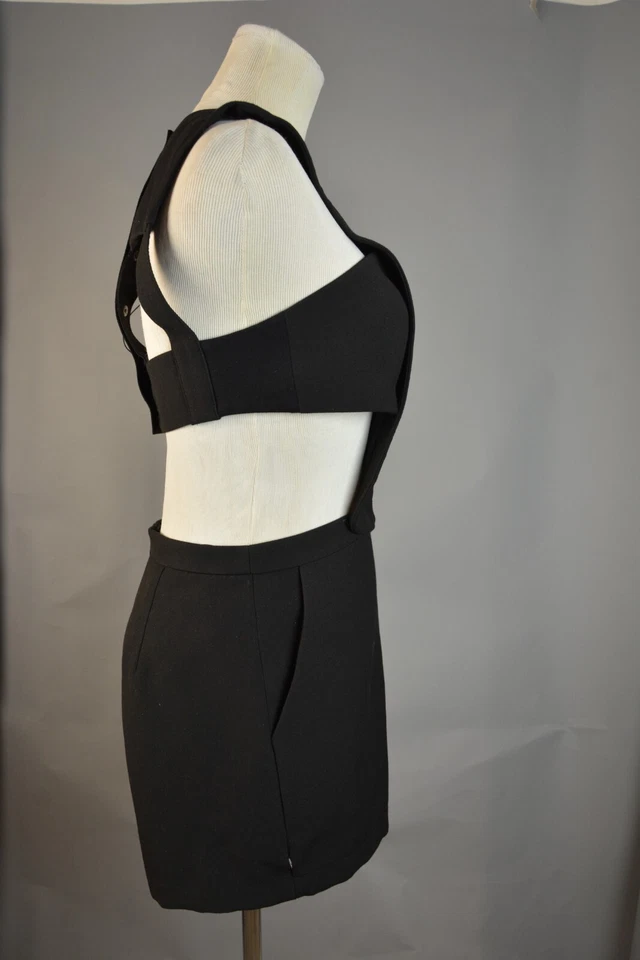 BCBG MAXAZRIA CUT OUT BLACK ROMPER DRESS SZ S — 第 2/4 张图片