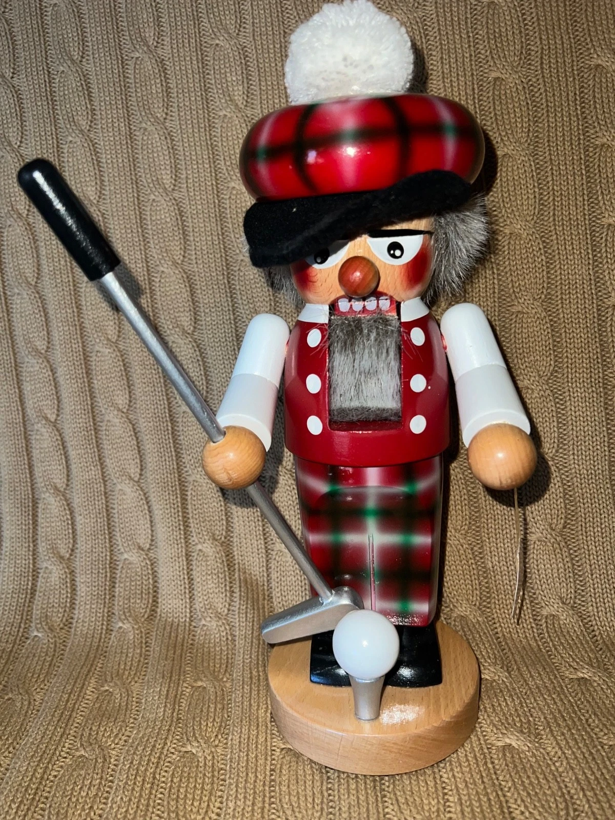 RETIRED STEINBACH GERMAN NUTCRACKER Golfer Chubby Golf Master 11.5” NEW