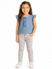 Carter's  Toddler Girls' 2-Piece Denim Top & Floral Jegging Set  5T